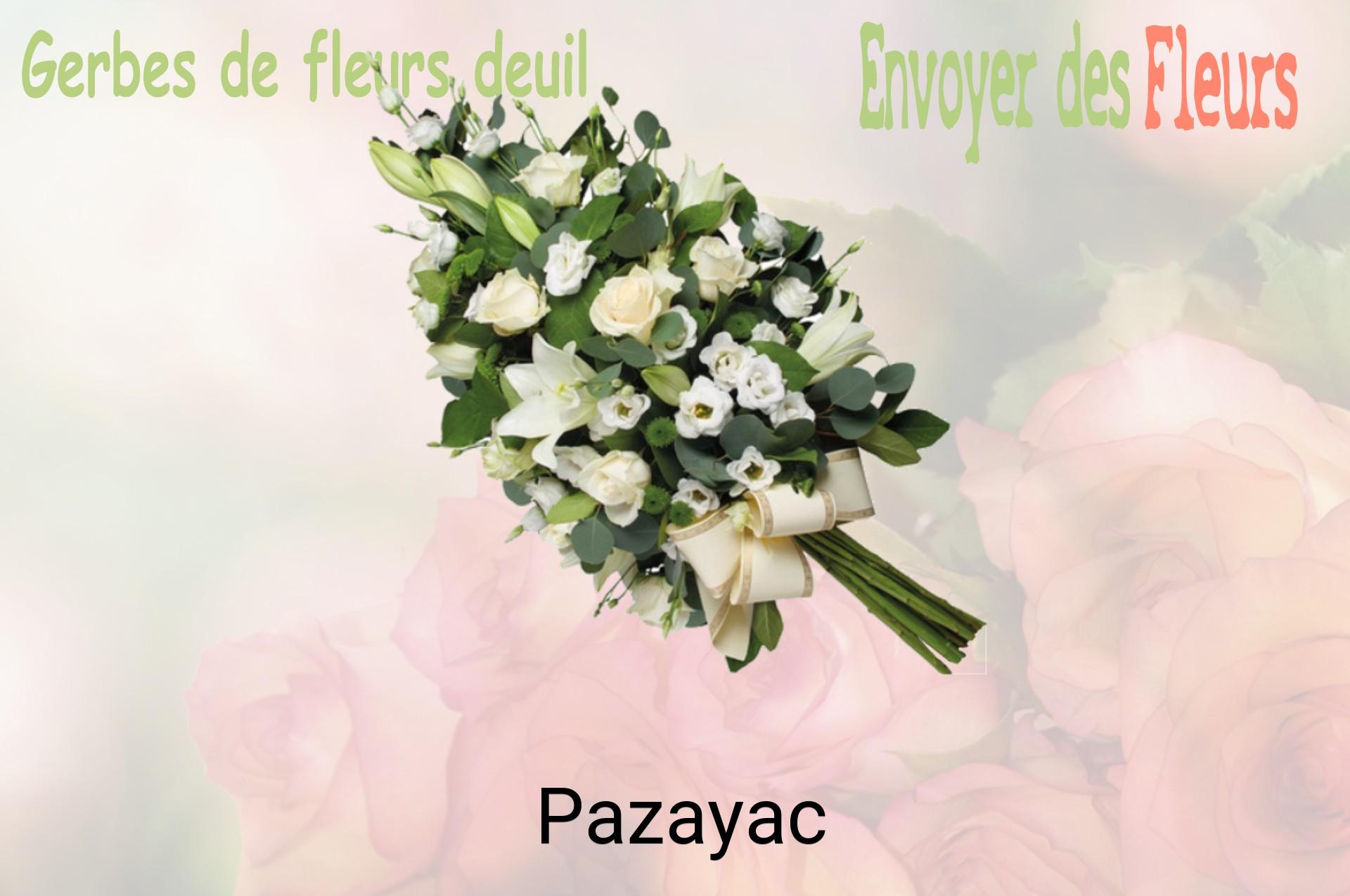 Gerbe de fleurs de deuil livrée à Pazayac